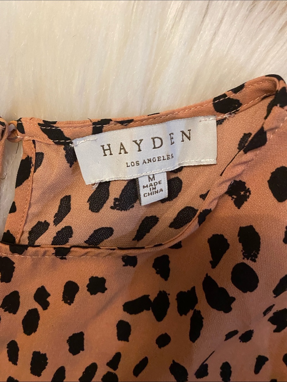Hayden Leopard M Print Ruffle Hem Dress - Rust/Cheetah - Picture 3 of 6